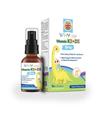 Vitamin K2+D3 dạng xịt Why Kids 15ml (0M+