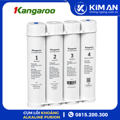 Cụm 4 Lõi Lọc Chức Năng Alkaline Kangaroo