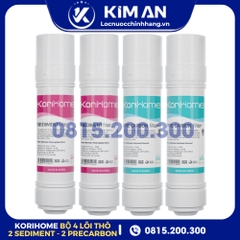 Bộ 4 Lõi Lọc Thô Korihome (2 Sediment, 2 Precarbon)