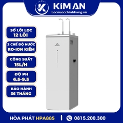 Máy lọc nước Hòa Phát Hydrogen ion kiềm RO nóng lạnh HyperS HPA885