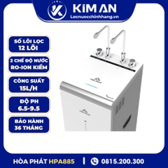 Máy lọc nước Hòa Phát Hydrogen ion kiềm RO nóng lạnh HyperS HPA885