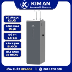 Máy lọc nước Hòa Phát Hydrogen ion kiềm RO nóng lạnh HyperS HPA886