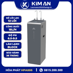 Máy lọc nước Hòa Phát Hydrogen ion kiềm RO nóng lạnh HyperS HPA886