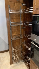 Tủ Đồ Khô Nhà Bếp 12 Ngăn 6 Tầng NAN DẸT CELAENO CAO CẤP, INOX 304, Hệ Ray Giảm Chấn - Bảo Hành Vĩnh Viễn - Có Thợ Lắp