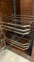 Tủ Đồ Khô Nhà Bếp 12 Ngăn 6 Tầng NAN DẸT CELAENO CAO CẤP, INOX 304, Hệ Ray Giảm Chấn - Bảo Hành Vĩnh Viễn - Có Thợ Lắp