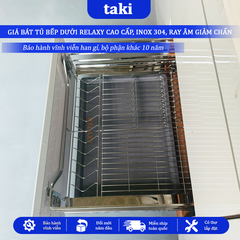 Giá Kéo Bát Tủ Bếp Dưới Đa Năng RELAXY, Kệ Chén Tủ Bếp - INOX  304 - Ray Âm Giảm Chấn - Bảo Hành Vĩnh Viễn - Có Thợ Lắp