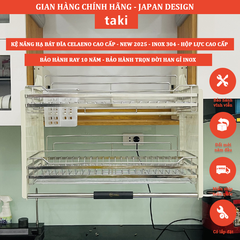 Giá Bát Nâng Hạ CELAENO CAO CẤP- WHITE, Bảo Hành Hộp Lực 10 Năm, INOX Vĩnh Viễn Han Gỉ - INOX Không Gỉ 304  - Có Thợ Lắp