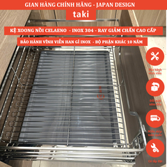 Giá Kéo Xoong Nồi Tủ Bếp CELAENO CAO CẤP, Kệ Xoong Nồi - INOX 304, Ray Âm Giảm Chấn, Bảo Hành Vĩnh Viễn, Có Thợ Lắp