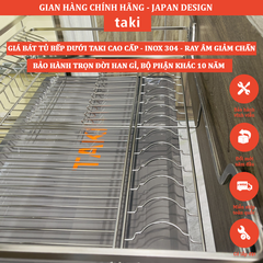 Giá Bát Tủ Dưới TAKI CẤP, Giá Bát Tủ Bếp Dưới - INOX 304 - Ray Âm Giảm Chấn - Bảo Hành Vĩnh Viễn - Có Thợ Lắp