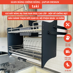 Giá Bát Nâng Hạ TAKI Nan OVAL NEW 2025, Bảo Hành Hộp Lực 10 Năm, INOX Vĩnh Viễn Han Gỉ - Có Thợ Lắp
