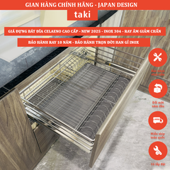 Giá Kéo Bát Đĩa Đa Năng Tủ Dưới CELAENO CAO CẤP 2025, INOX 304, Ray Giảm Chấn, Bảo Hành Vĩnh Viễn, Có Thợ Lắp