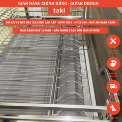 Giá Kéo Bát Đĩa Đa Năng Tủ Dưới CELAENO CAO CẤP 2025, INOX 304, Ray Giảm Chấn, Bảo Hành Vĩnh Viễn, Có Thợ Lắp