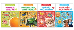 Combo - Khéo tay tinh mắt - Sách bóc dán thông minh (4 cuốn)