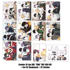 Combo Khi "trai" đẹp hẹn hò Tập 1 - Tập 10 (10 cuốn) (Tặng kèm 02 Bookmark + 01 Sticker)