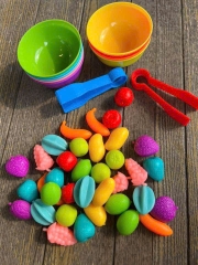 Gắp hoa quả nhựa kèm bát