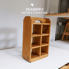 Khay gỗ ngăn ô có quai xách