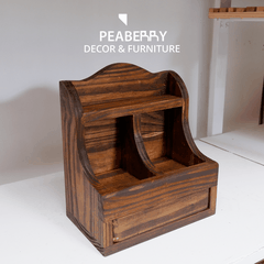 Kệ gỗ decor kiểu cổ điển