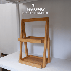 Khay gỗ decor 2 tầng
