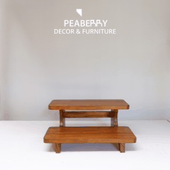 Kệ gỗ decor 2 tầng