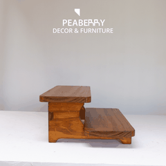 Kệ gỗ decor 2 tầng