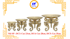 Bộ dĩa chò ba chân nhiều size