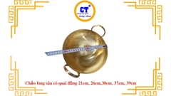 Chảo đồng lòng sâu có quai
