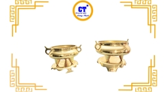 Lư nhang trơn  xưa bằng đồng