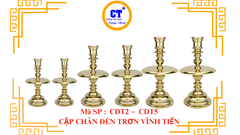 Cặp chân đèn trơn VT cao 34cm 40cm 47cm 56cm