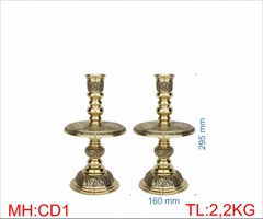 Cặp chân đèn tứ linh Vĩnh Tiến cao 25cm đến 56cm