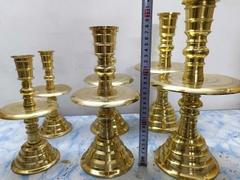 Cặp chân nến đồng 23cm,28cm,33cm k