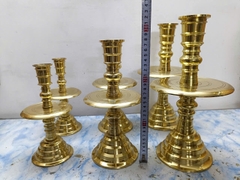 Cặp chân nến đồng 23cm,28cm,33cm k