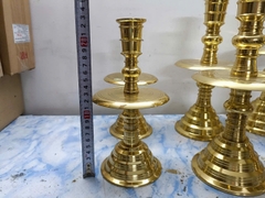 Cặp chân nến đồng 23cm,28cm,33cm k
