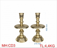 Cặp chân đèn tứ linh Vĩnh Tiến cao 25cm đến 56cm