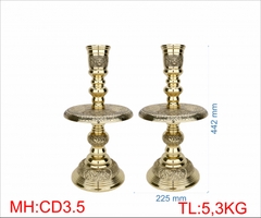 Cặp chân đèn tứ linh Vĩnh Tiến cao 25cm đến 56cm