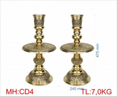 Cặp chân đèn tứ linh Vĩnh Tiến cao 25cm đến 56cm