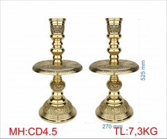 Cặp chân đèn tứ linh Vĩnh Tiến cao 25cm đến 56cm
