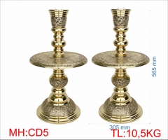 Cặp chân đèn tứ linh Vĩnh Tiến cao 25cm đến 56cm