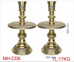 Cặp chân đèn tứ linh Vĩnh Tiến cao 25cm đến 56cm