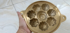Khuôn bông lan đồng, bánh thuẫn đồng lớn 8 bánh