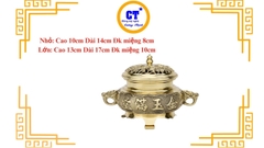 Xông trầm 2 size Nhỏ Lớn