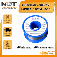 Thiếc Hàn Nhẹ Nhiệt Siêu Bóng SAKURA Sợi 0.8mm