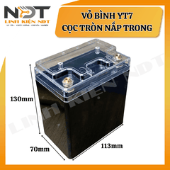 Vỏ Bình YT7 Cọc Tròn Nắp Trong - Chỉ Có Vỏ Hộp - Linh Kiện NDT