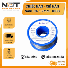 Thiếc Hàn Nhẹ Nhiệt Siêu Bóng SAKURA Sợi 1.2mm