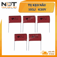 Tụ Kẹo Nâu Đỏ CBB22 105J 630V