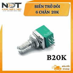 [ COMBO 10 CHIẾC ] Biến Trở/Triết Áp Đôi 6 Chân 20K - Linh Kiện NDT