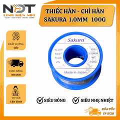 Thiếc Hàn Nhẹ Nhiệt Siêu Bóng SAKURA Sợi 1.0mm