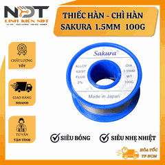 Thiếc Hàn Nhẹ Nhiệt Siêu Bóng SAKURA Sợi 1.5mm