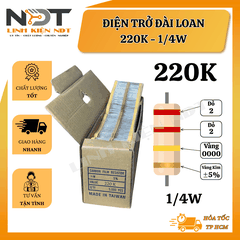 Set 100 Điện Trở 220K 1/4W Đài Loan - Linh Kiện NDT