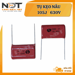 Tụ Kẹo Nâu Đỏ CBB22 105J 630V