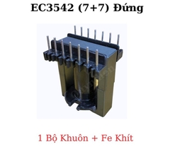 Lõi Biến Áp Xung EC3542 - Ferit + Khuôn Đứng 7+7 Chân - Linh Kiện NDT